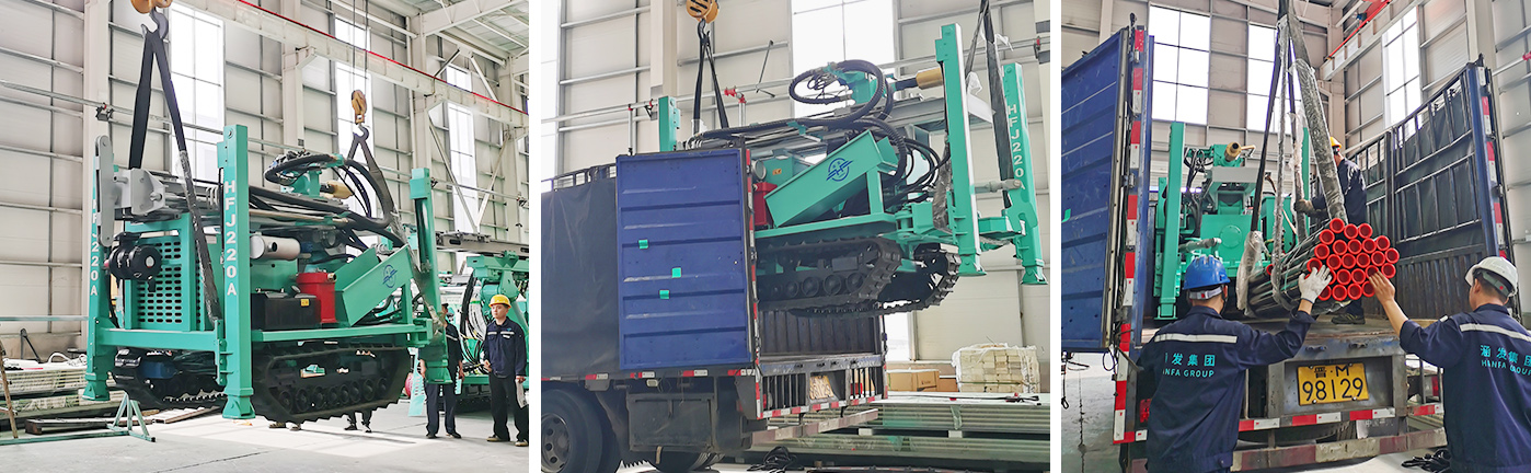 Hanfa Group HFJ220A drilling rig equipment shipped to Romanian customers